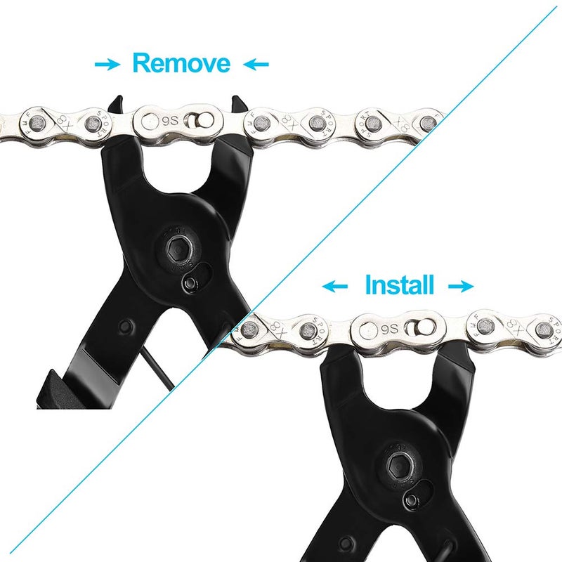 A AKRAF Bicycle Chain Repair Tool Kit with Bike Link Plier, Chain Breaker Splitter Tool, 6 Pairs Bicycle Missing Links, Bicycle Mechanic Tool Kit with Chain Master Link Remover and Connector - Image 3